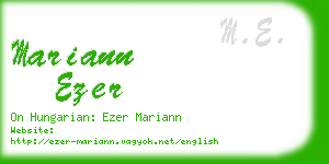 mariann ezer business card